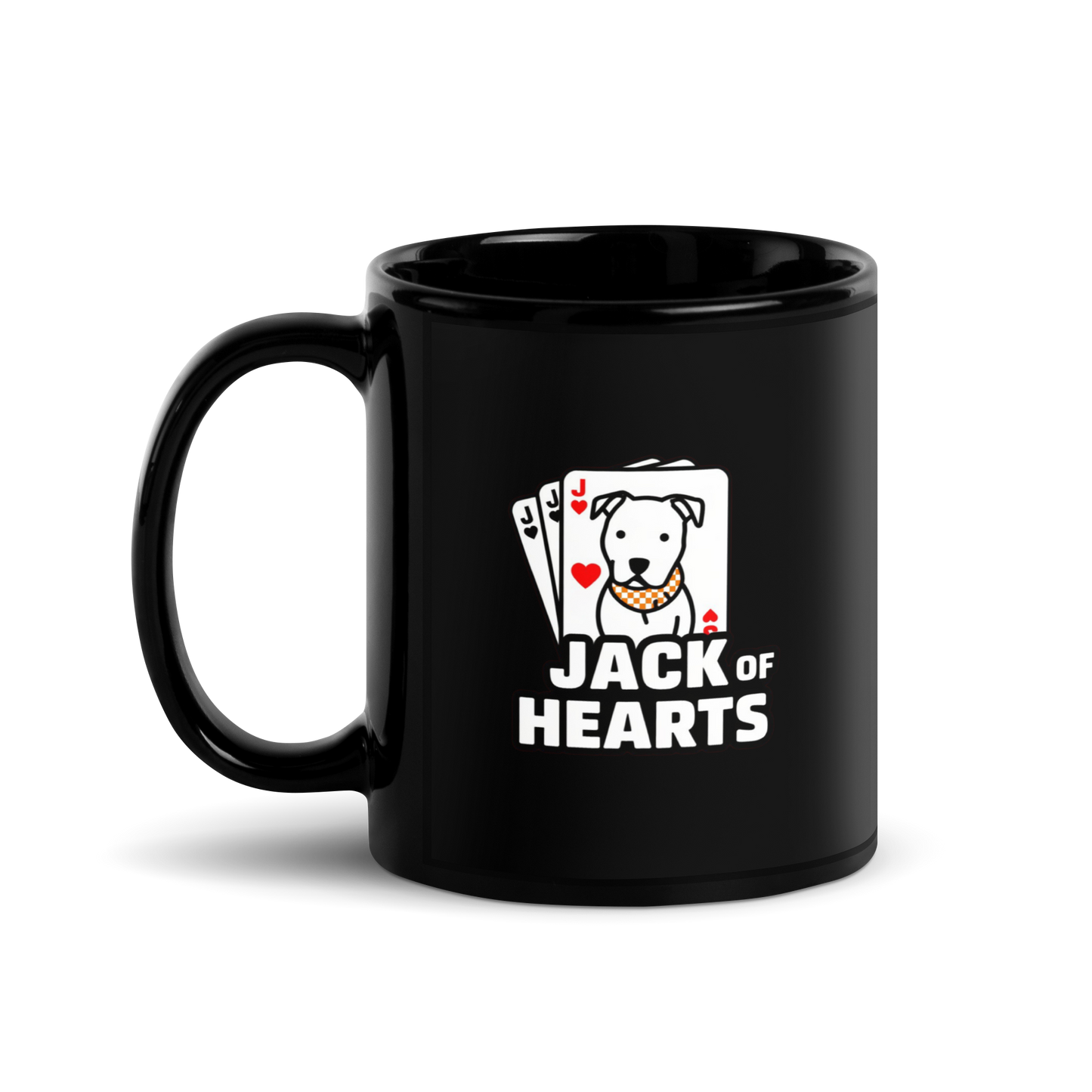 Jack of Hearts Black Glossy Mug